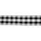 2.5" x 20ft. Black & White Buffalo Check Wired Taffeta Ribbon by Celebrate It®